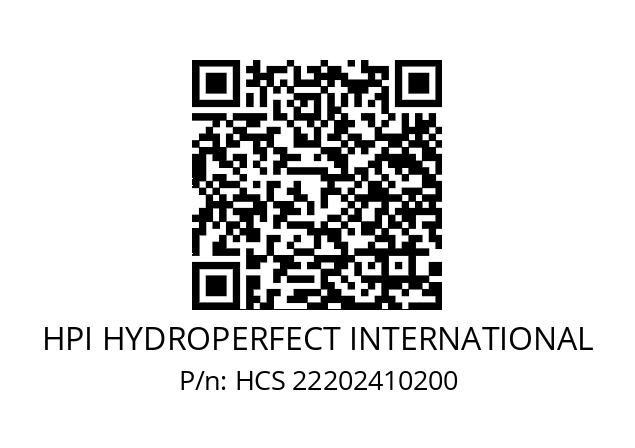   HPI HYDROPERFECT INTERNATIONAL HCS 22202410200