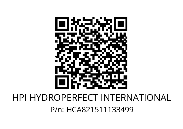   HPI HYDROPERFECT INTERNATIONAL HCA821511133499