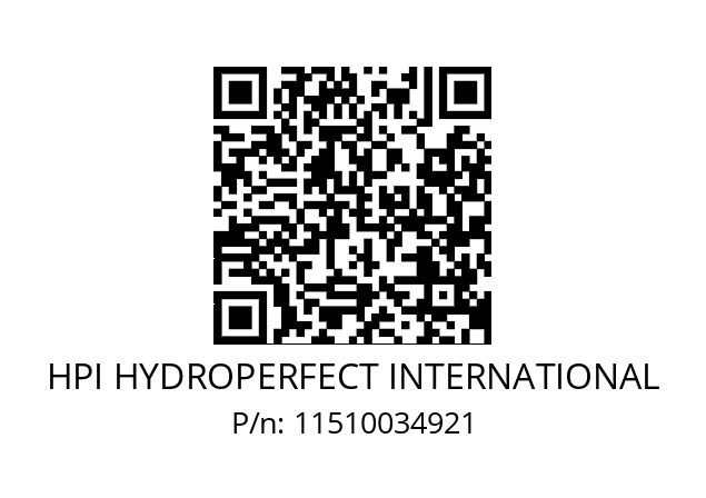   HPI HYDROPERFECT INTERNATIONAL 11510034921