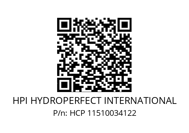   HPI HYDROPERFECT INTERNATIONAL HCP 11510034122