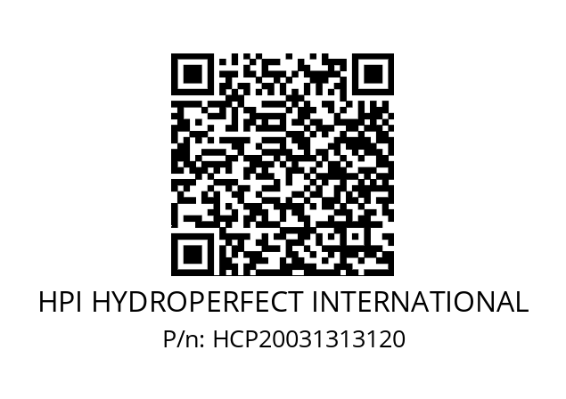   HPI HYDROPERFECT INTERNATIONAL HCP20031313120