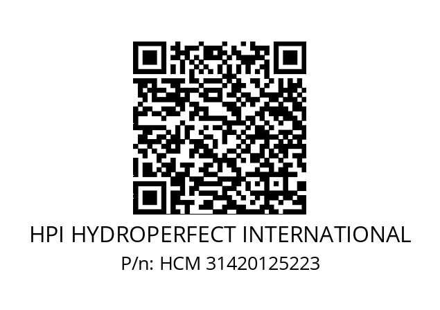   HPI HYDROPERFECT INTERNATIONAL HCM 31420125223