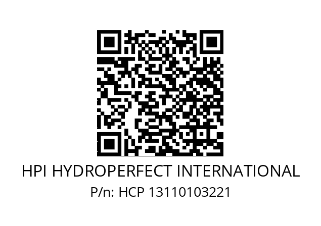   HPI HYDROPERFECT INTERNATIONAL HCP 13110103221