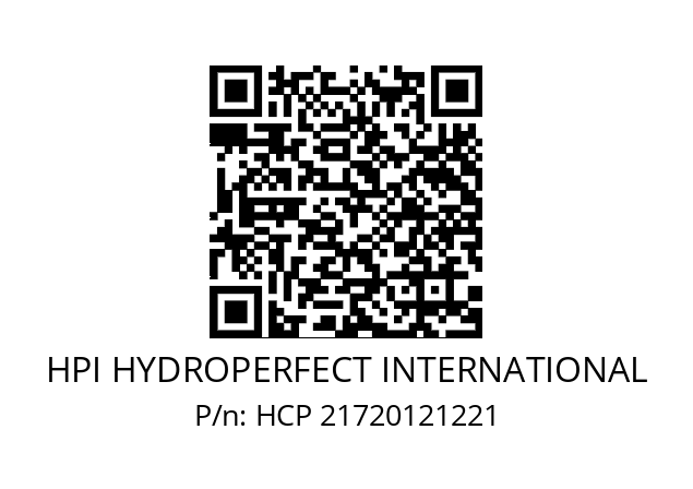   HPI HYDROPERFECT INTERNATIONAL HCP 21720121221