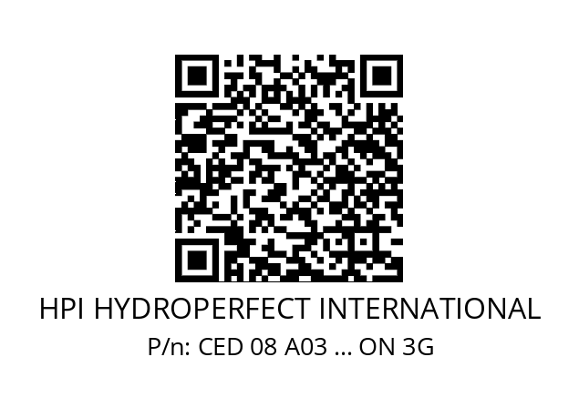   HPI HYDROPERFECT INTERNATIONAL CED 08 A03 … ON 3G