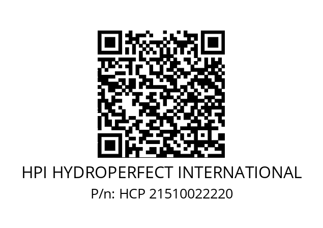   HPI HYDROPERFECT INTERNATIONAL HCP 21510022220