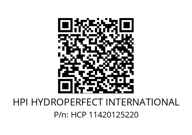   HPI HYDROPERFECT INTERNATIONAL HCP 11420125220