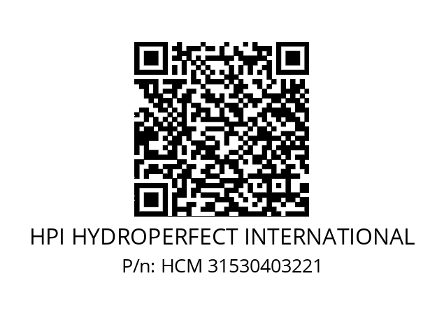   HPI HYDROPERFECT INTERNATIONAL HCM 31530403221