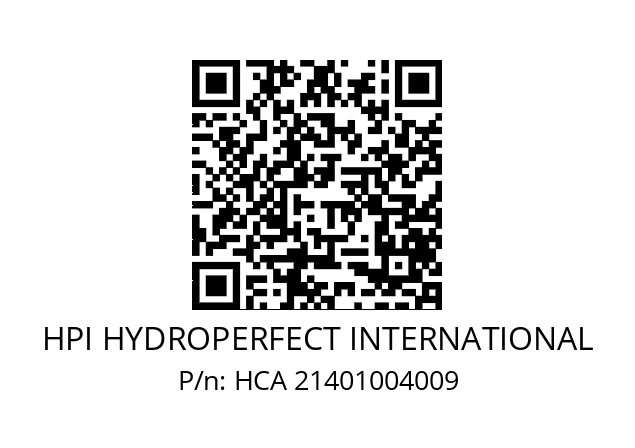   HPI HYDROPERFECT INTERNATIONAL HCA 21401004009