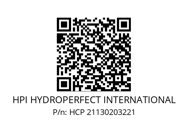   HPI HYDROPERFECT INTERNATIONAL HCP 21130203221