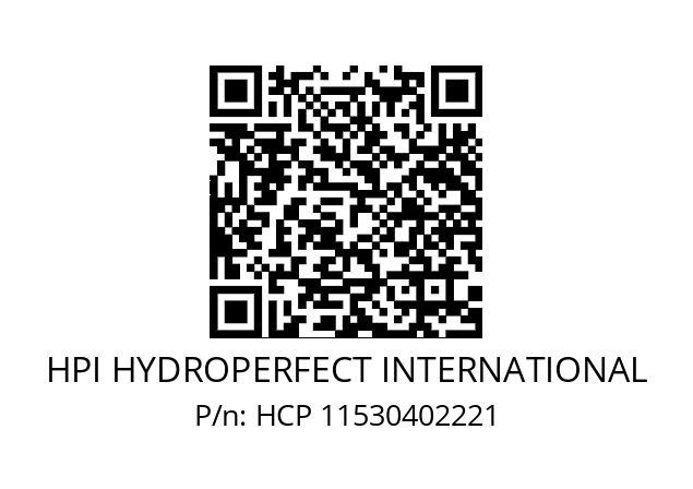   HPI HYDROPERFECT INTERNATIONAL HCP 11530402221