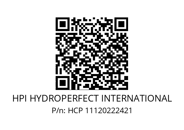   HPI HYDROPERFECT INTERNATIONAL HCP 11120222421