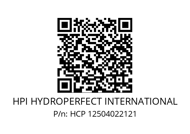   HPI HYDROPERFECT INTERNATIONAL HCP 12504022121