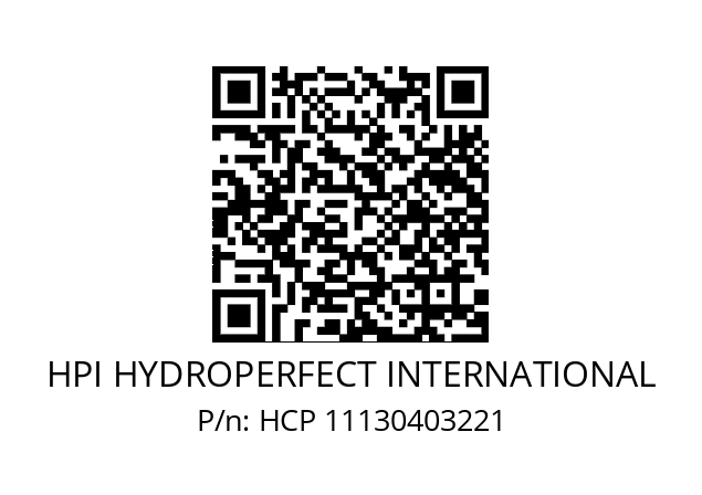   HPI HYDROPERFECT INTERNATIONAL HCP 11130403221