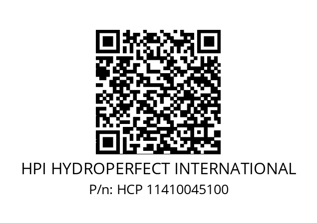   HPI HYDROPERFECT INTERNATIONAL HCP 11410045100