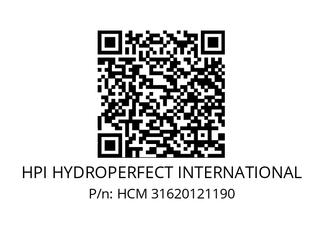   HPI HYDROPERFECT INTERNATIONAL HCM 31620121190