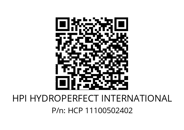   HPI HYDROPERFECT INTERNATIONAL HCP 11100502402