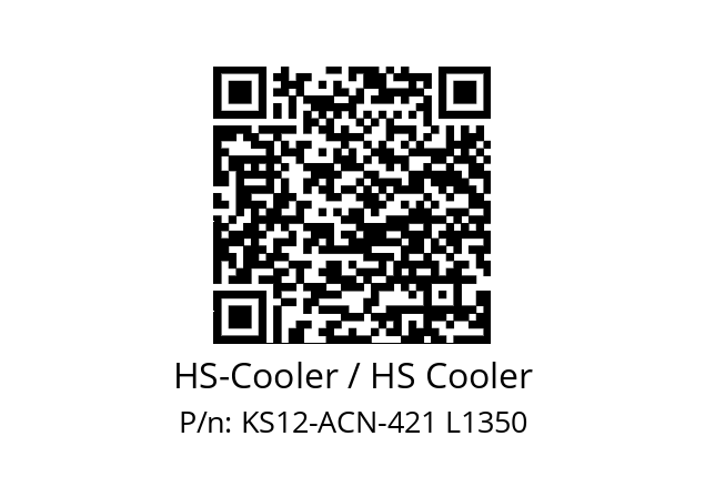   HS-Cooler / HS Cooler KS12-ACN-421 L1350