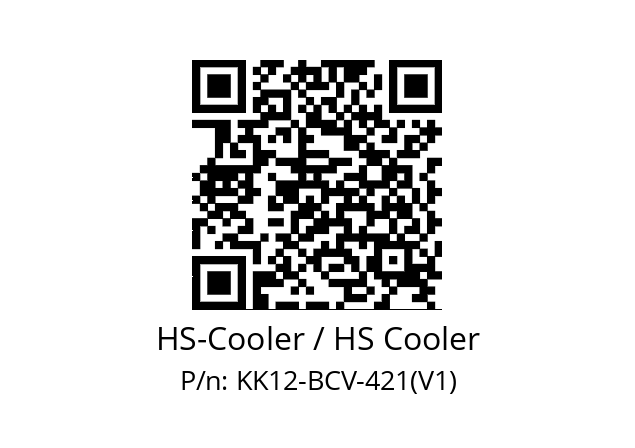   HS-Cooler / HS Cooler KK12-BCV-421(V1)