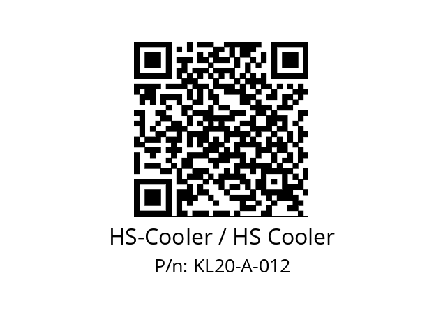   HS-Cooler / HS Cooler KL20-A-012