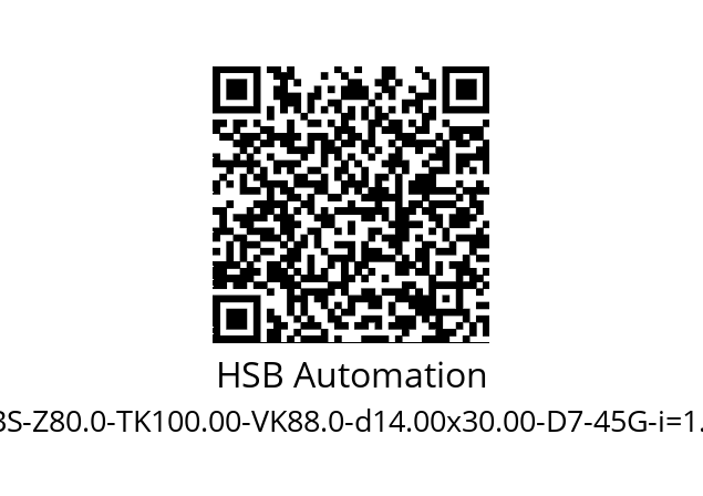   HSB Automation URT2-4BS-Z80.0-TK100.00-VK88.0-d14.00x30.00-D7-45G-i=1.0 (Beta 60-S)