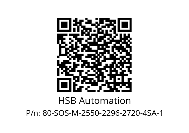   HSB Automation 80-SOS-M-2550-2296-2720-4SA-1