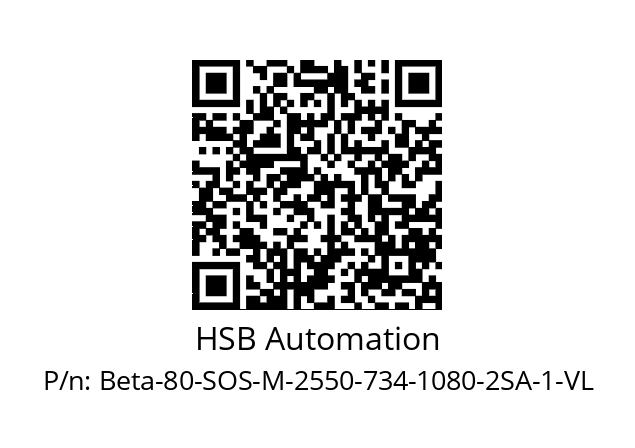   HSB Automation Beta-80-SOS-M-2550-734-1080-2SA-1-VL