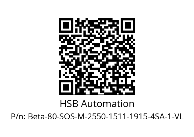   HSB Automation Beta-80-SOS-M-2550-1511-1915-4SA-1-VL