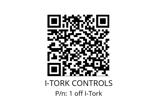   I-TORK CONTROLS 1 off I-Tork