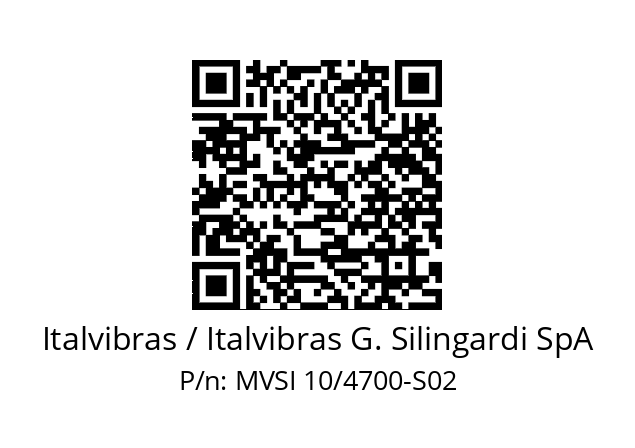   Italvibras / Italvibras G. Silingardi SpA MVSI 10/4700-S02