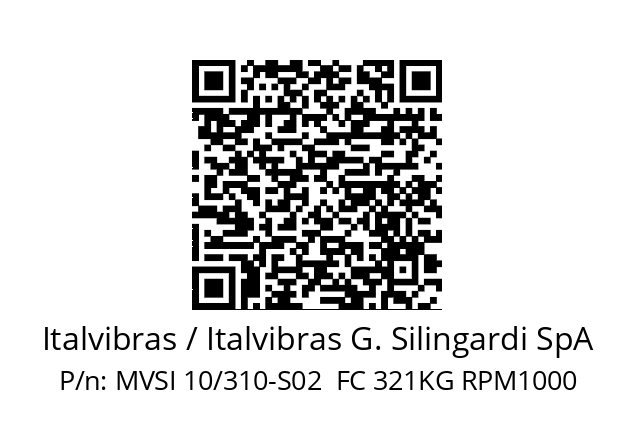   Italvibras / Italvibras G. Silingardi SpA MVSI 10/310-S02  FC 321KG RPM1000