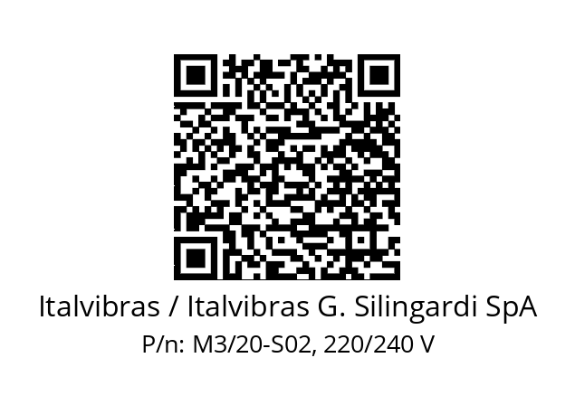   Italvibras / Italvibras G. Silingardi SpA M3/20-S02, 220/240 V