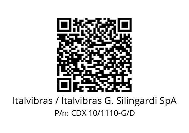   Italvibras / Italvibras G. Silingardi SpA CDX 10/1110-G/D