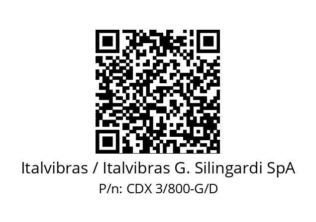   Italvibras / Italvibras G. Silingardi SpA CDX 3/800-G/D