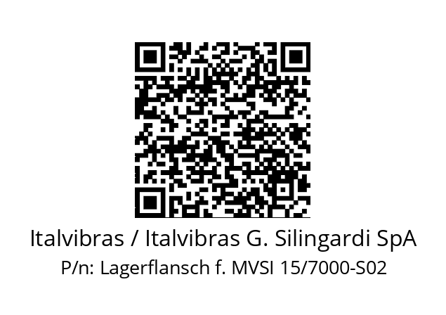   Italvibras / Italvibras G. Silingardi SpA Lagerflansch f. MVSI 15/7000-S02