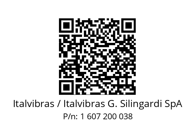   Italvibras / Italvibras G. Silingardi SpA 1 607 200 038