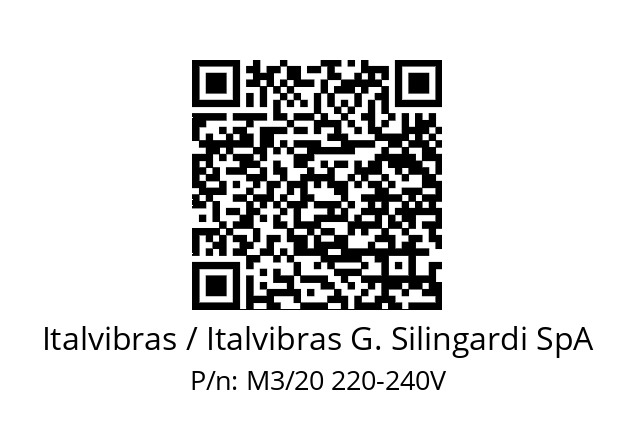   Italvibras / Italvibras G. Silingardi SpA M3/20 220-240V