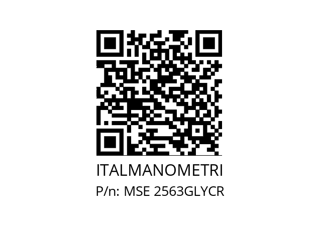   ITALMANOMETRI MSE 2563GLYCR