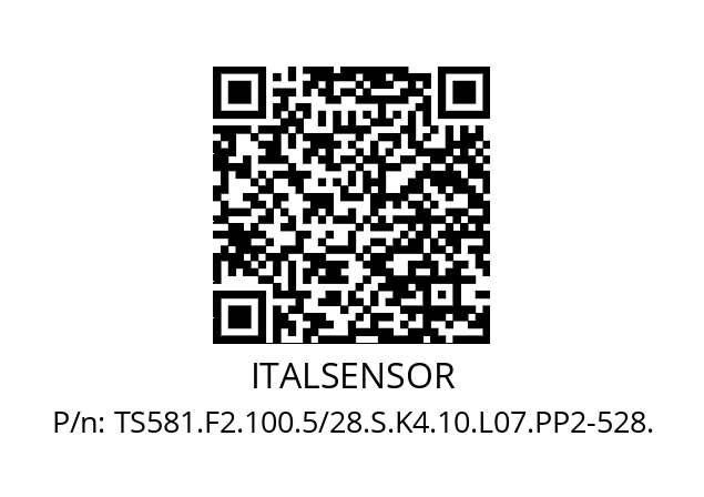   ITALSENSOR TS581.F2.100.5/28.S.K4.10.L07.PP2-528.