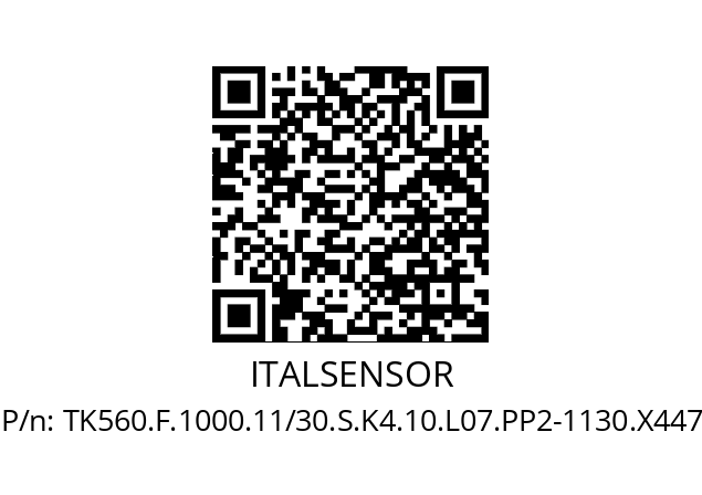   ITALSENSOR TK560.F.1000.11/30.S.K4.10.L07.PP2-1130.X447