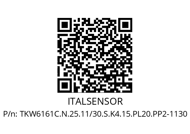   ITALSENSOR TKW6161C.N.25.11/30.S.K4.15.PL20.PP2-1130