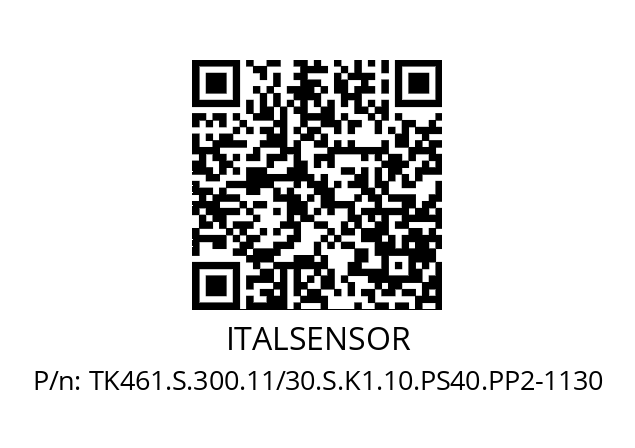   ITALSENSOR TK461.S.300.11/30.S.K1.10.PS40.PP2-1130