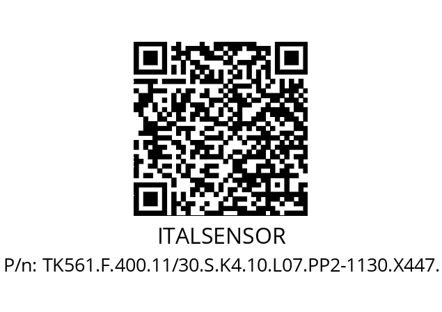   ITALSENSOR TK561.F.400.11/30.S.K4.10.L07.PP2-1130.X447.