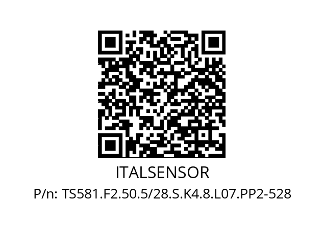   ITALSENSOR TS581.F2.50.5/28.S.K4.8.L07.PP2-528