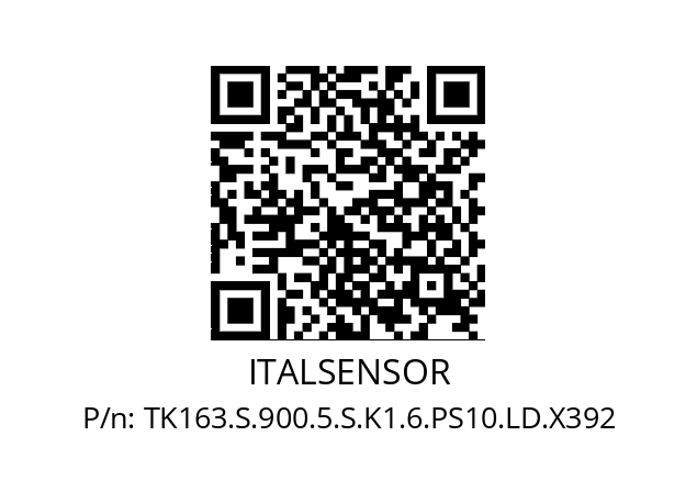   ITALSENSOR TK163.S.900.5.S.K1.6.PS10.LD.X392