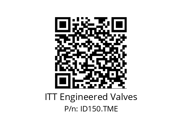   ITT Engineered Valves ID150.TME