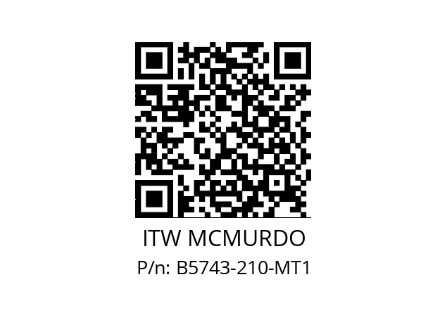   ITW MCMURDO B5743-210-MT1