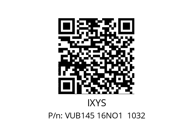   IXYS VUB145 16NO1  1032