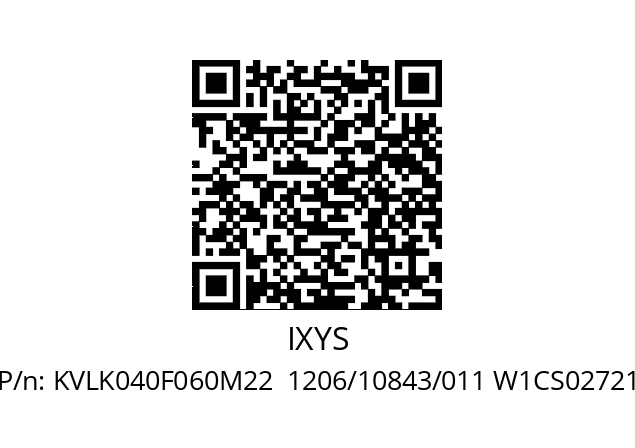   IXYS KVLK040F060M22  1206/10843/011 W1CS02721