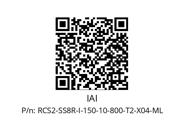   IAI RCS2-SS8R-I-150-10-800-T2-X04-ML